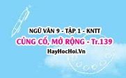 Soạn bài Củng cố, mở rộng trang 139 lớp 9 tập 1 Kết nối tri thức